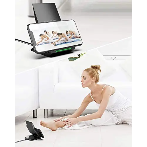 Fast Wireless Charger,NANAMI Qi Certified Wireless Charging Stand Compatible iPhone 15/15 Pro/15 Plus/15 Pro Max/14/14 Pro/13/12,Samsung Galaxy S24/S23/S22/S21/S20/Note 20 Ultra and Qi-Enabled Phone