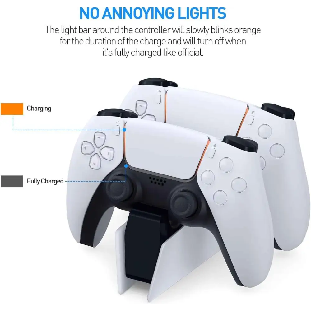 PS5 Controller Charger | Dual Charging Dock - Charge Two Controllers Fast