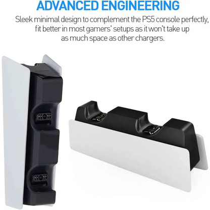 PS5 Controller Charger | Dual Charging Dock - Charge Two Controllers Fast