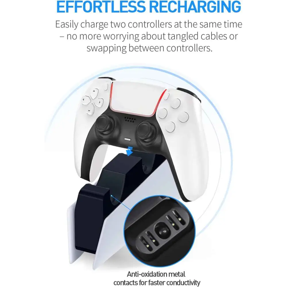 PS5 Controller Charger | Dual Charging Dock - Charge Two Controllers Fast