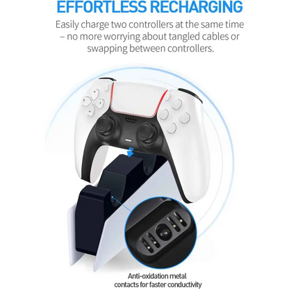 PS5 Controller Charger | Dual Charging Dock - Charge Two Controllers Fast