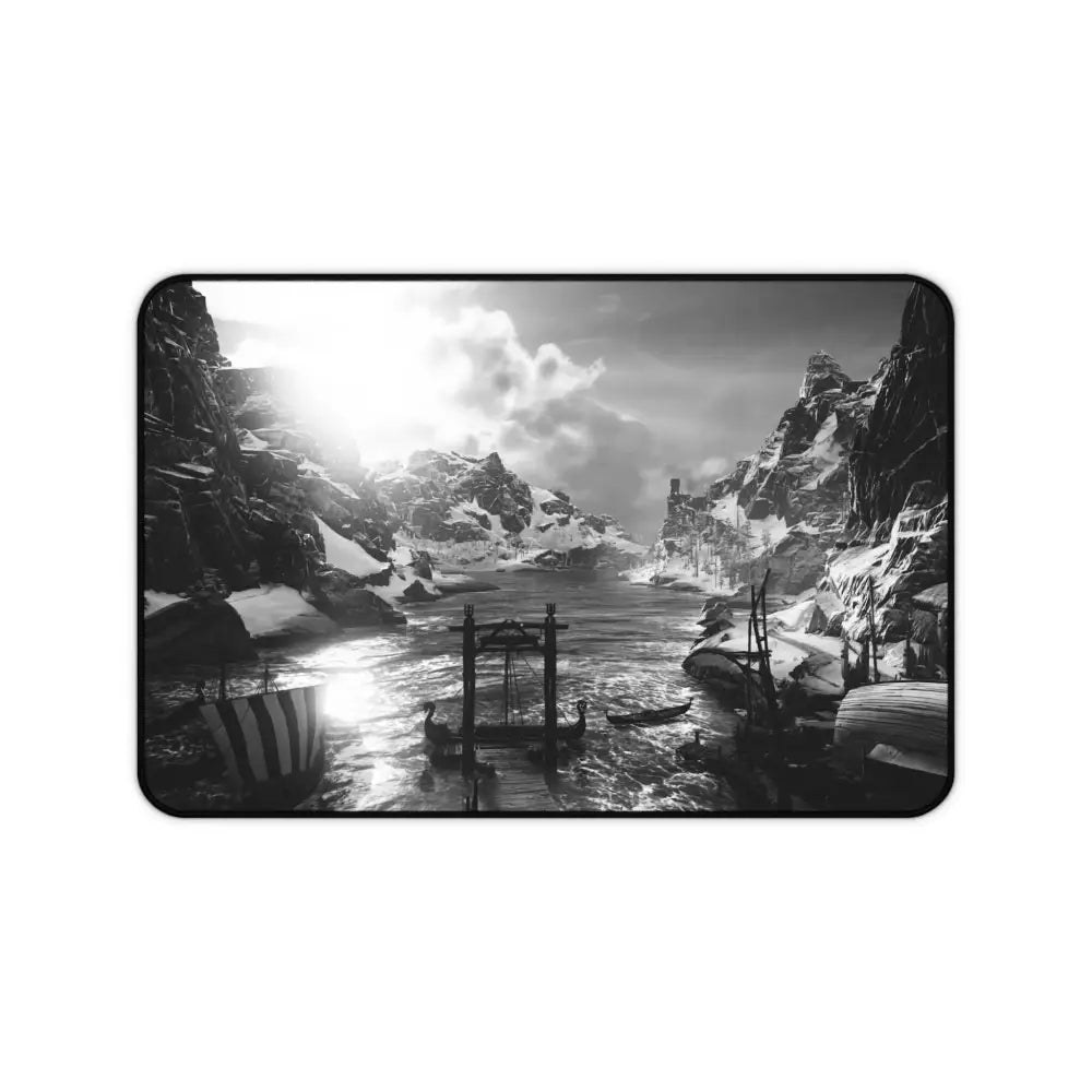 Gaming Desk Mat – Large Viking Desk Mat with Non Slip Surface & Durable Edges 12" × 18" Mousepad