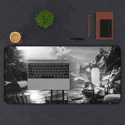 Gaming Desk Mat – Large Viking Desk Mat with Non Slip Surface & Durable Edges Mousepad
