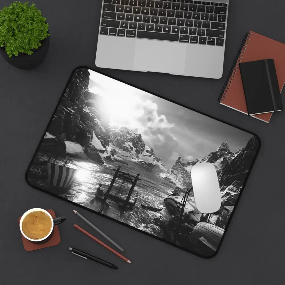 Gaming Desk Mat – Large Viking Desk Mat with Non Slip Surface & Durable Edges Mousepad