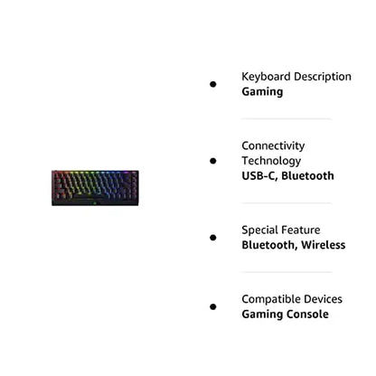 Wireless Mechanical Keyboard - Razer BlackWidow V3 Mini 65% Compact RGB Backlit Gaming Accessories