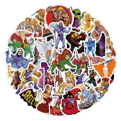 Thundercats Stickers - 50 Piece Cartoon & He-Man Decals | Retro Anime Style Paper products