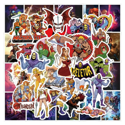 Thundercats Stickers - 50 Piece Cartoon & He-Man Decals | Retro Anime Style Paper products