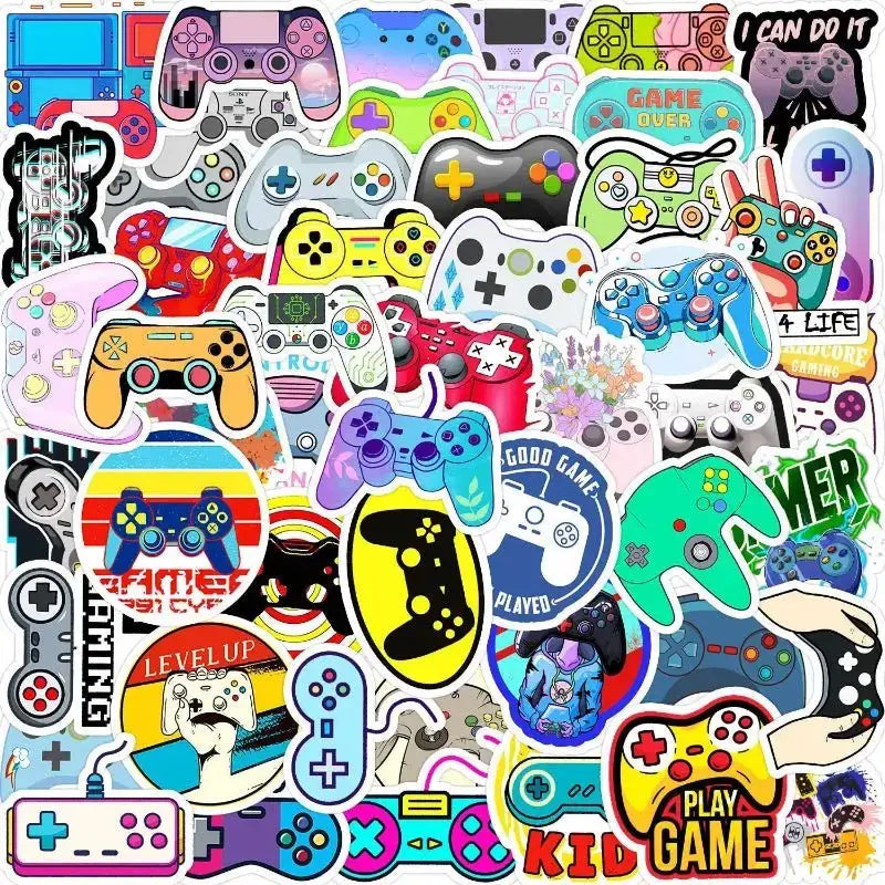 Gamepad Stickers – Gamer Stickers PVC Sticker Pack | Waterproof, Colorful Designs 10pcs random Paper products