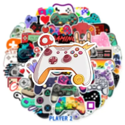 Retro Gamepad Stickers - Durable Vinyl Vintage Sticker Decals for Gadgets Paper products