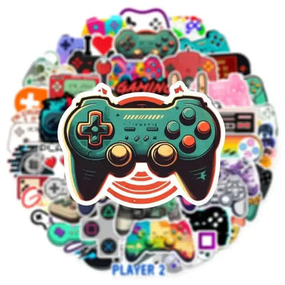 Retro Gamepad Stickers - Durable Vinyl Vintage Sticker Decals for Gadgets Paper products