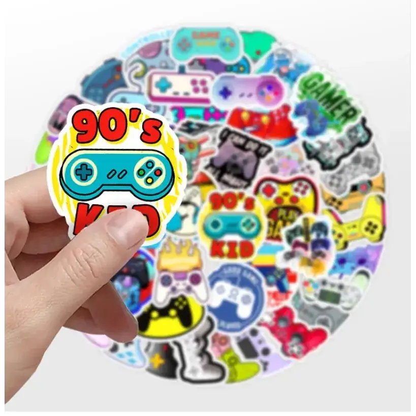 Gamepad Stickers – Gamer Stickers PVC Sticker Pack | Waterproof, Colorful Designs Paper products