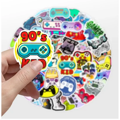 Gamepad Stickers – Gamer Stickers PVC Sticker Pack | Waterproof, Colorful Designs Paper products