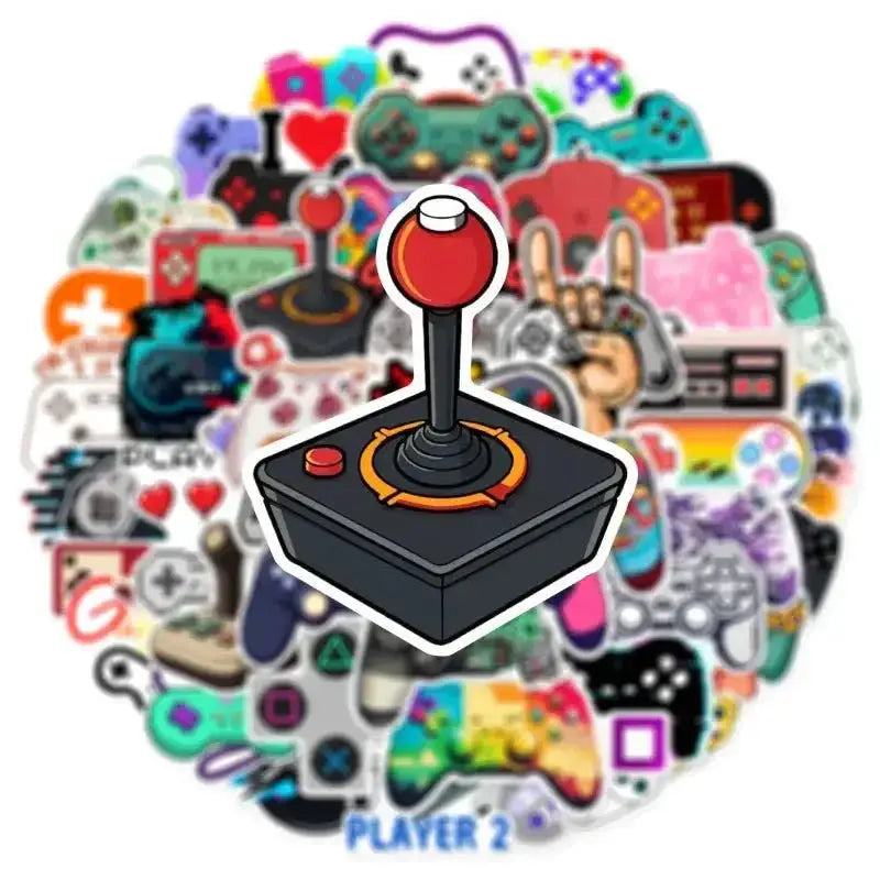 Retro Gamepad Stickers - Durable Vinyl Vintage Sticker Decals for Gadgets Paper products