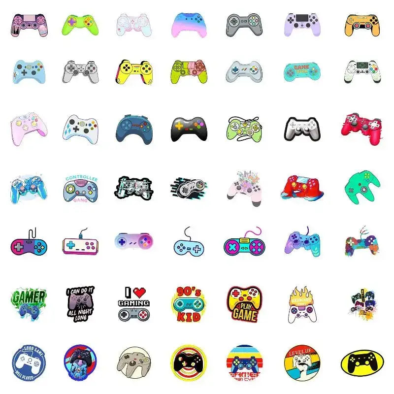 Gamepad Stickers – Gamer Stickers PVC Sticker Pack | Waterproof, Colorful Designs Paper products