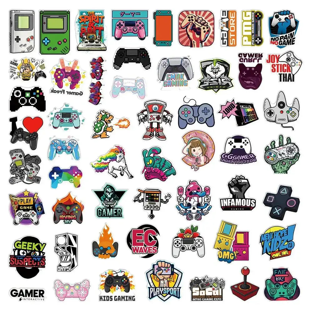 Vintage Video Game Stickers – 50 Piece Collector Sticker Pack | Retro Gaming Decals by Gapo Goods Paper products