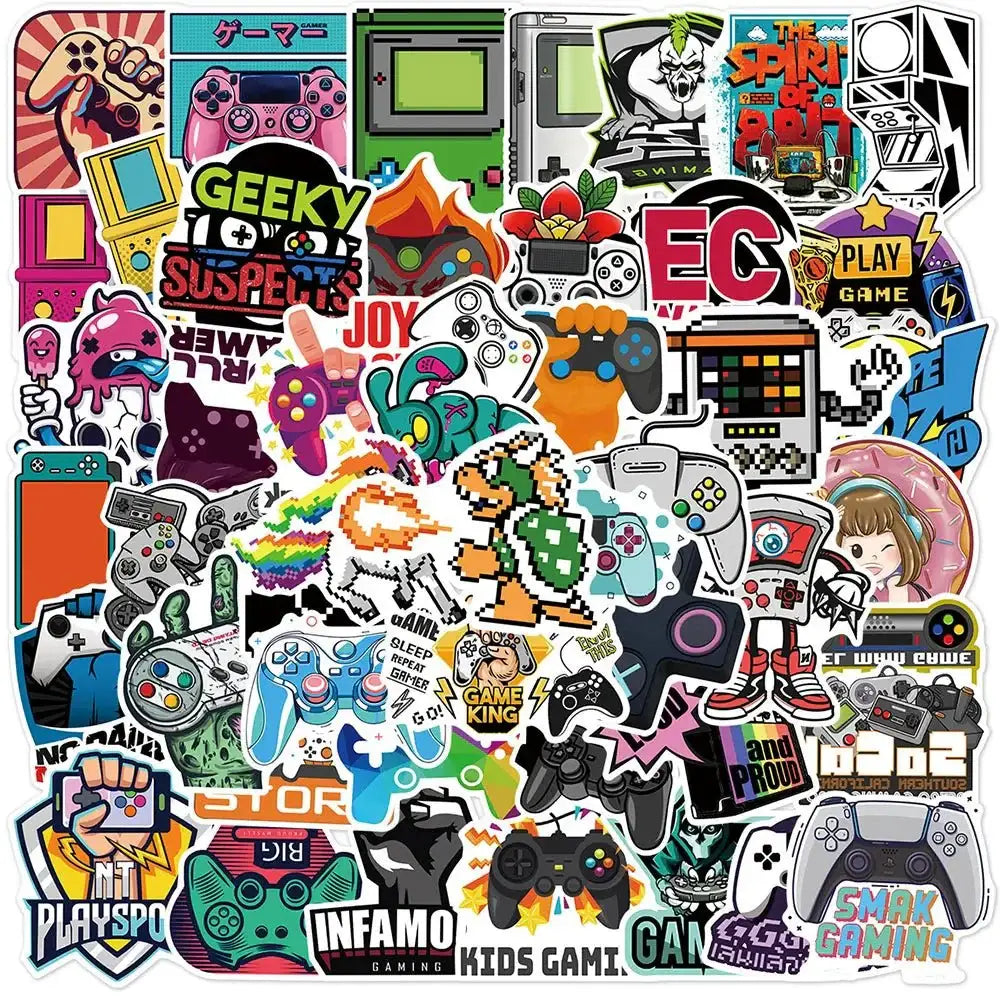 Vintage Video Game Stickers – 50 Piece Collector Sticker Pack | Retro Gaming Decals by Gapo Goods Paper products