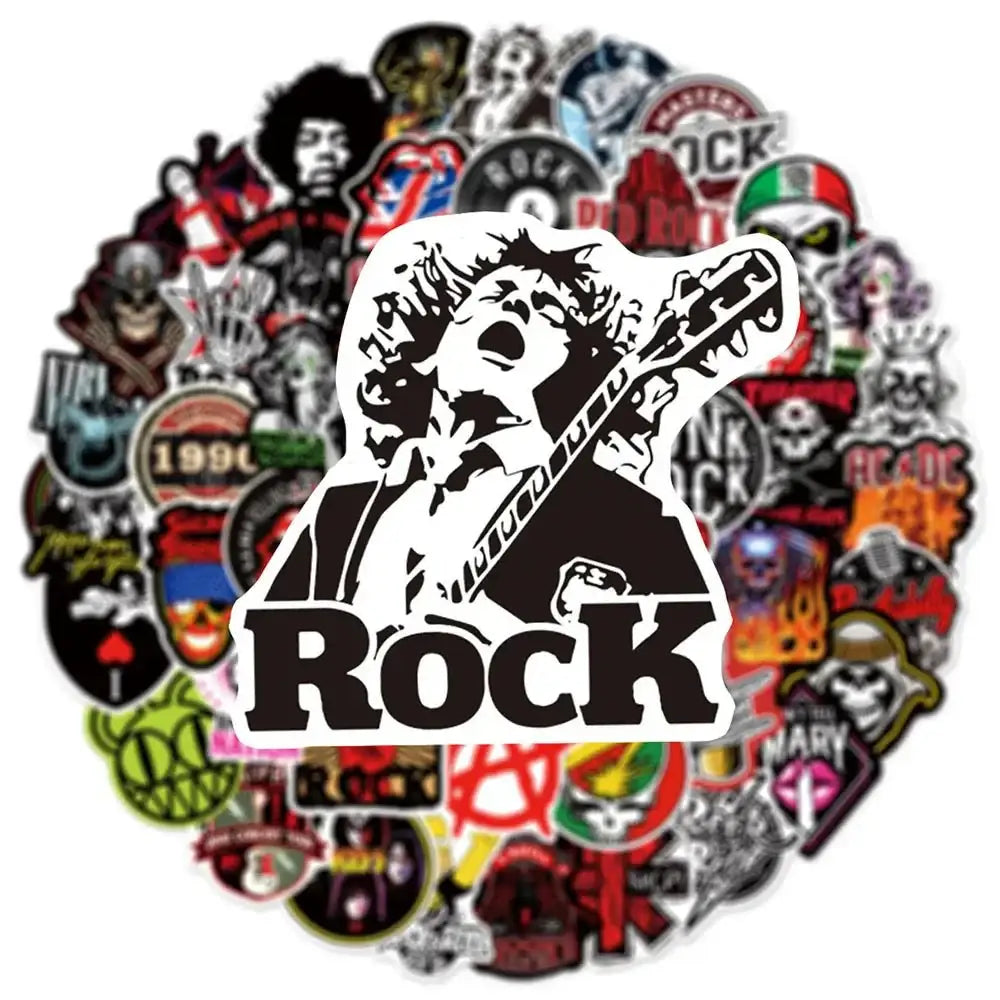 Rock Roll Band Stickers – Classic Band Decals & Retro Music Stickers Pack Paper products
