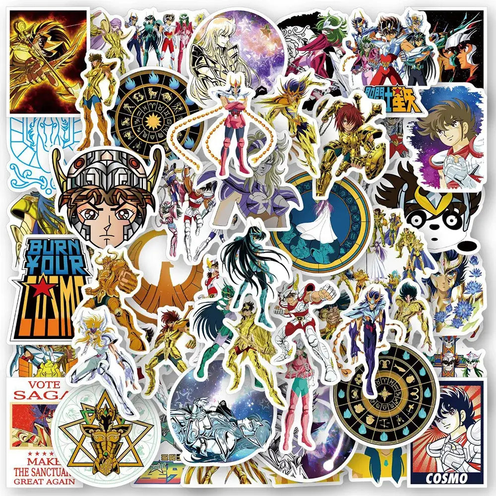 Saint Seiya Stickers - Waterproof Vinyl Anime Laptop Decals | Bronze & Gold Saints Paper products