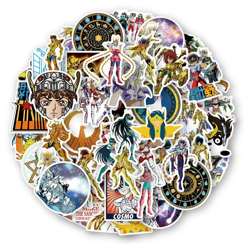 Saint Seiya Stickers - Waterproof Vinyl Anime Laptop Decals | Bronze & Gold Saints Paper products