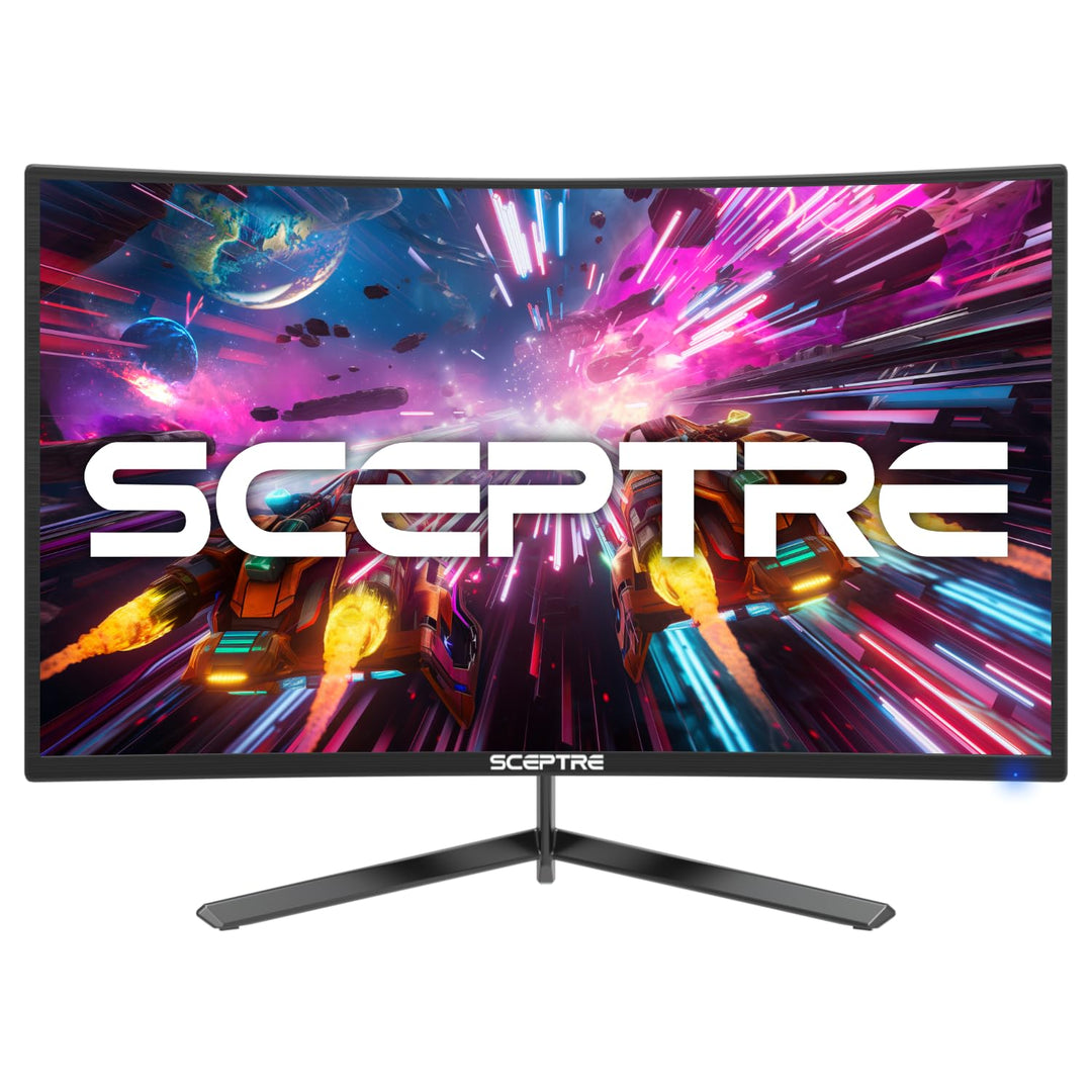 Sceptre Curved 24 - inch Gaming Monitor 1080p R1500 98% sRGB HDMI x2 VGA Build - in Speakers, VESA Wall Mount Machine Black (C248W - 1920RN Series) - Gapo Goods - 