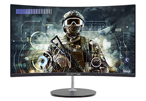 Sceptre Curved 24 - inch Gaming Monitor 1080p R1500 98% sRGB HDMI x2 VGA Build - in Speakers, VESA Wall Mount Machine Black (C248W - 1920RN Series) - Gapo Goods - 