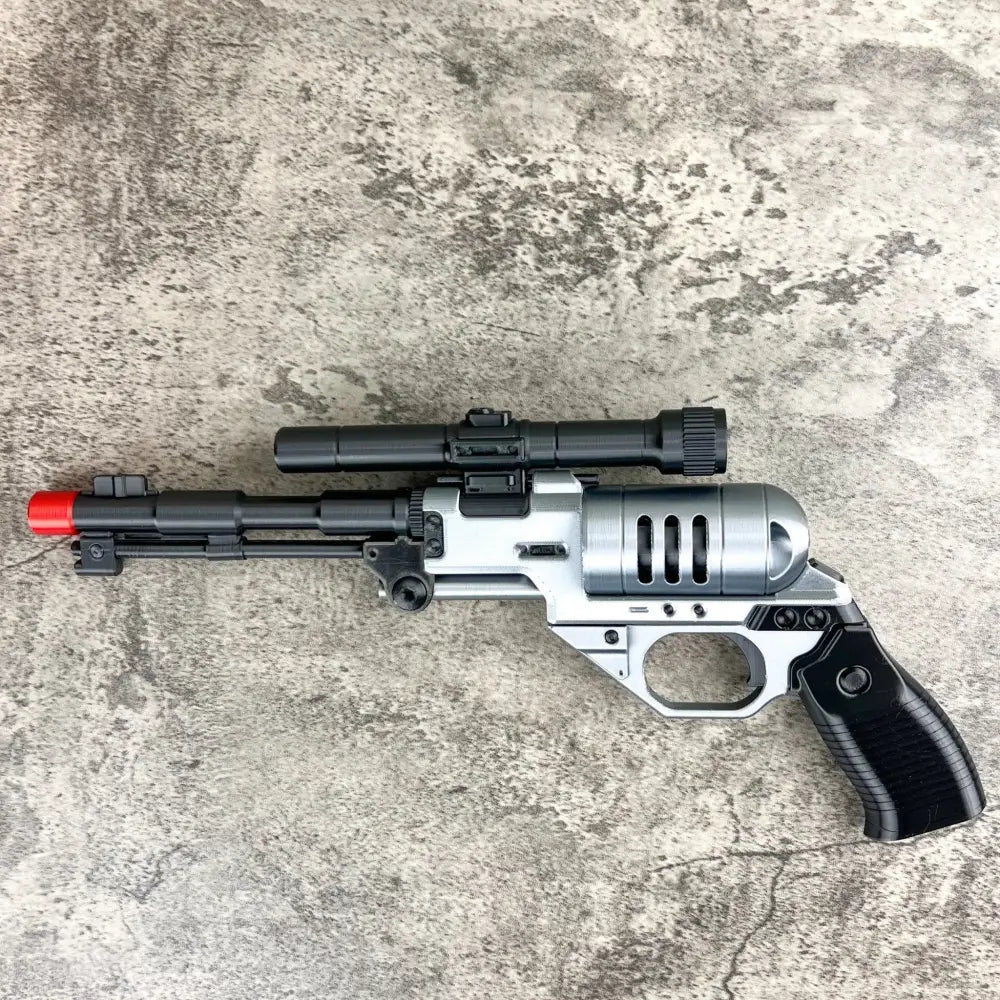 Star Wars Blaster Toy – DE-10 Blaster Replica with Scope & Display Stand Collectible