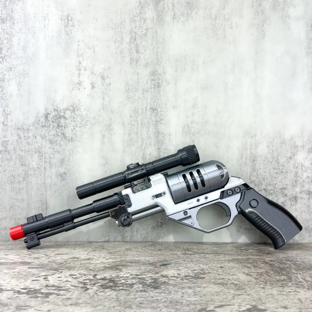 Star Wars Blaster Toy – DE-10 Blaster Replica with Scope & Display Stand Collectible