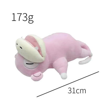 Pokemon Chikorita Slowpoke Cubone Plush Dolls - Anime Sleep Series Stuffed Animals - Pocket Monster Game Pillow Toy Gift B