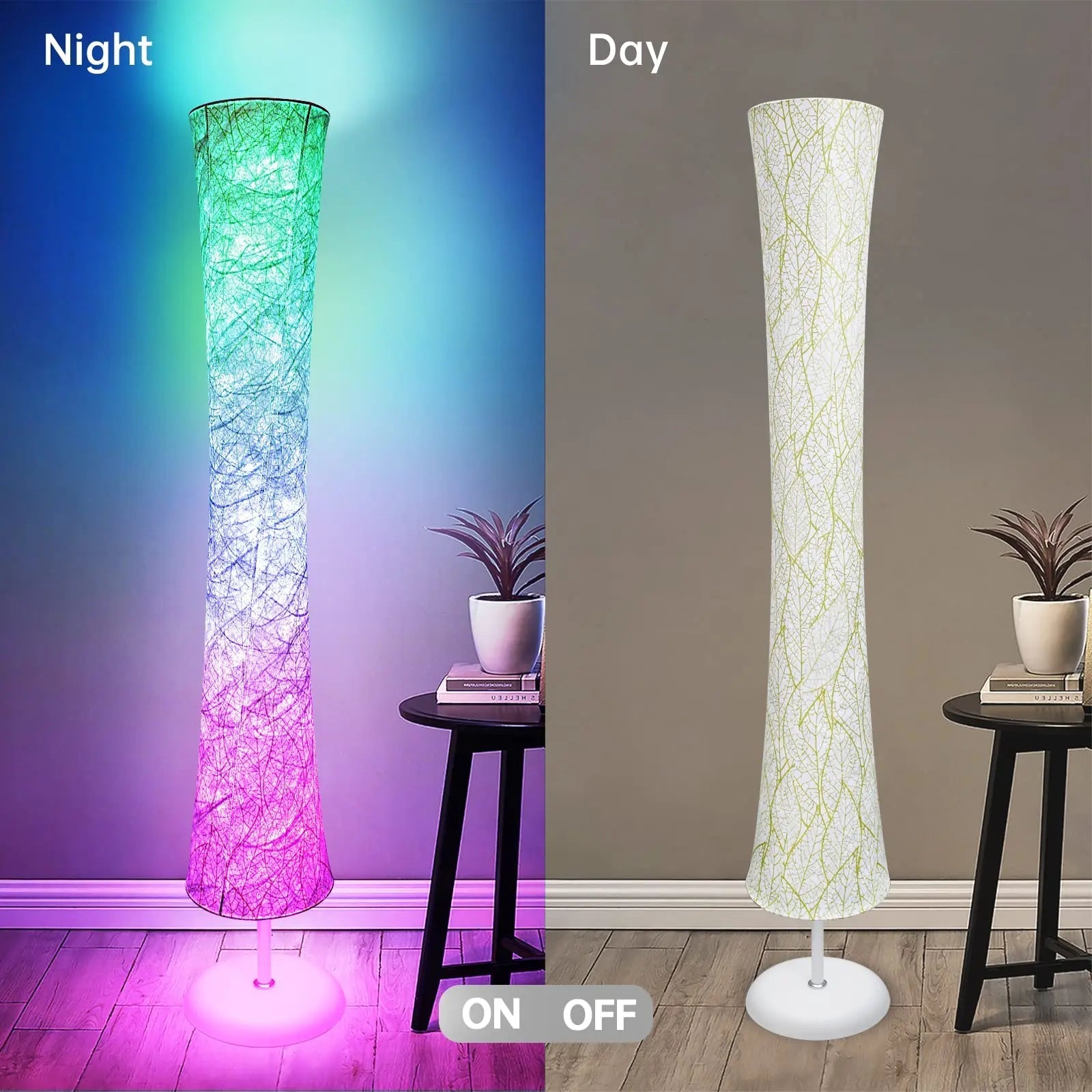 Smart Led Floor Lamps, RGB Color Changing with APP & Remote Control, 62 Inch DIY Mode Music Sync Standing Modern Corner Lamp Decor for Living Room Bedroom Game, 1 Piece - Gapo Goods - 