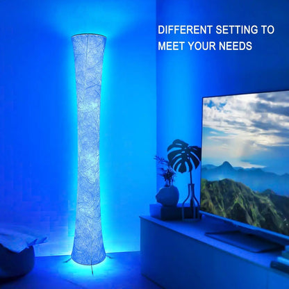 Smart Led Floor Lamps, RGB Color Changing with APP & Remote Control, 62 Inch DIY Mode Music Sync Standing Modern Corner Lamp Decor for Living Room Bedroom Game, 1 Piece - Gapo Goods - 