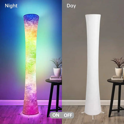 Smart Led Floor Lamps, RGB Color Changing with APP & Remote Control, 62 Inch DIY Mode Music Sync Standing Modern Corner Lamp Decor for Living Room Bedroom Game, 1 Piece - Gapo Goods - 