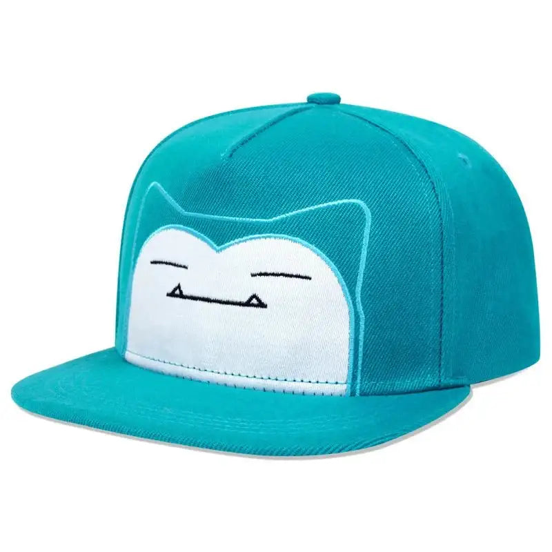 Snorlax Pokmon Hip-hop Hat - Adjustable Casual Baseball Cap - Monster Style blue