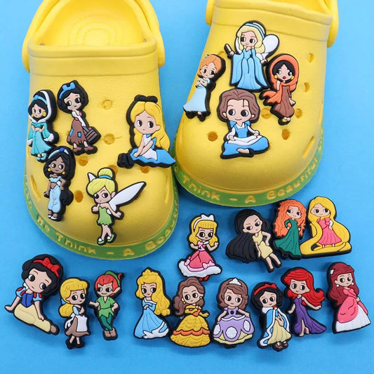 Snow White Tinker Bell Shoe Charms Princess Button Decorations Disney Girls Favorite Birthday Gift - Gapo Goods - Charms