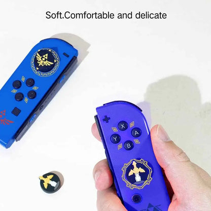 Switch Thumb Grip Caps - Cute Zelda Soft Silicone Joystick Covers for Nintendo OLED/Lite Gaming Accessories