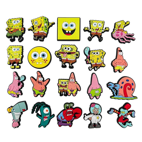 SpongeBob Shoe Charms - Cartoon Sandal Decorations for Clogs and Pins - PVC Accessories - Gapo Goods - Charms