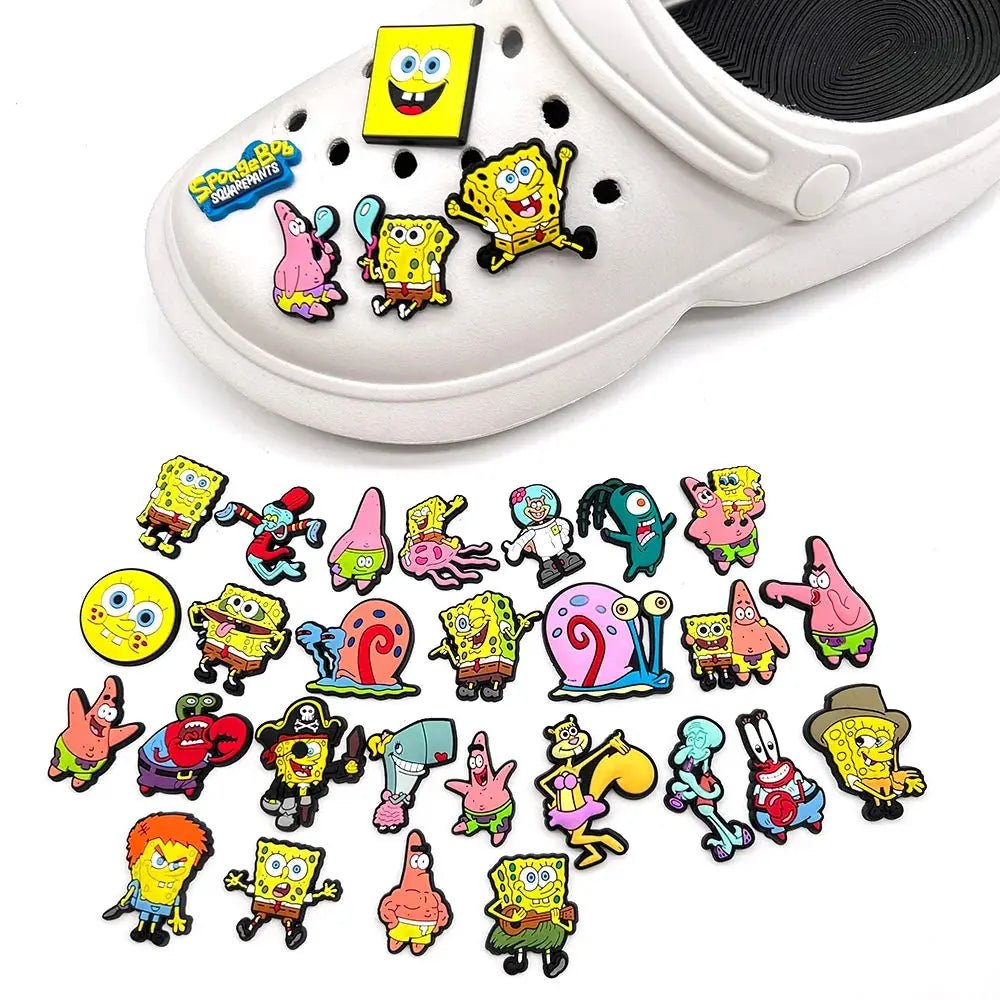 SpongeBob Shoe Charms - Cartoon Sandal Decorations for Clogs and Pins - PVC Accessories - Gapo Goods - Charms