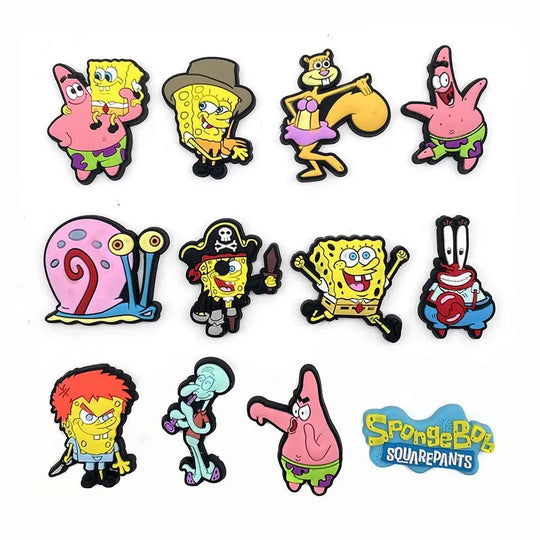 SpongeBob Shoe Charms - Cartoon Sandal Decorations for Clogs and Pins - PVC Accessories - Gapo Goods - Charms