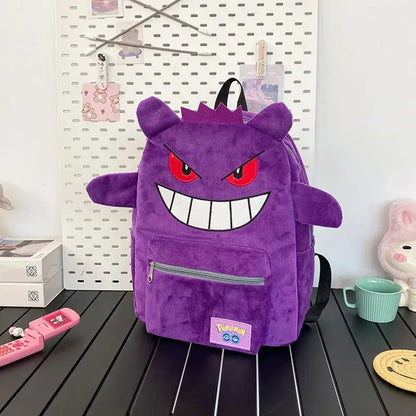 Gengar Backpack - Haunted Purple Pokemon Backpack | Cool School Bag Backpack