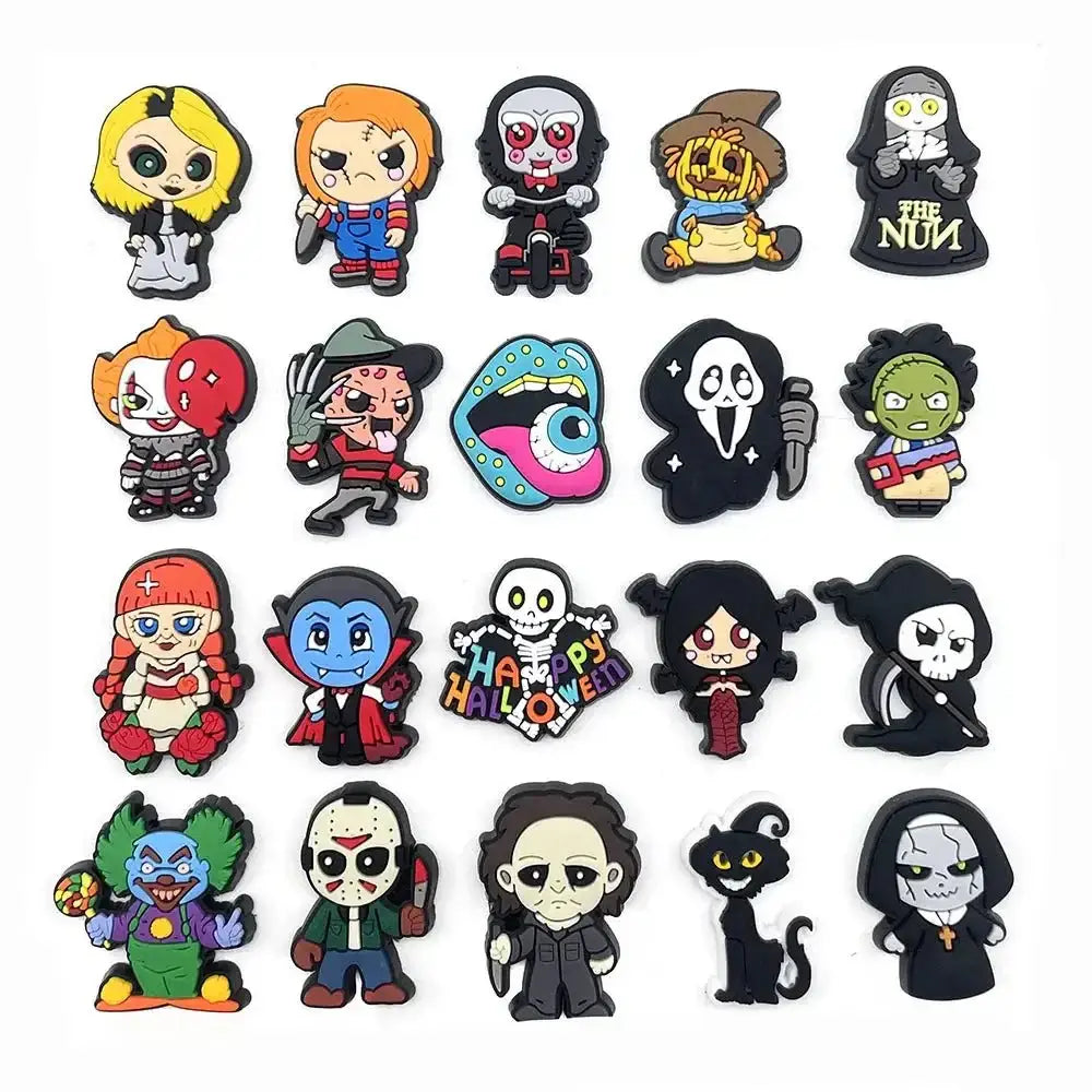 Horror Shoe Charms – Durable Vampire Shoe Buckle Decorations | Rubber Set 20pcs set Charms
