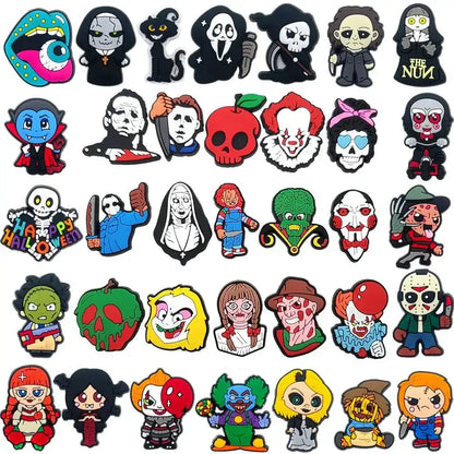 Horror Shoe Charms – Durable Vampire Shoe Buckle Decorations | Rubber Set Charms