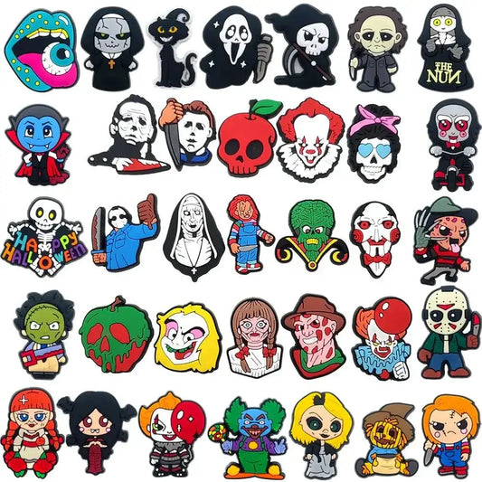 Horror Shoe Charms – Durable Vampire Shoe Buckle Decorations | Rubber Set Charms