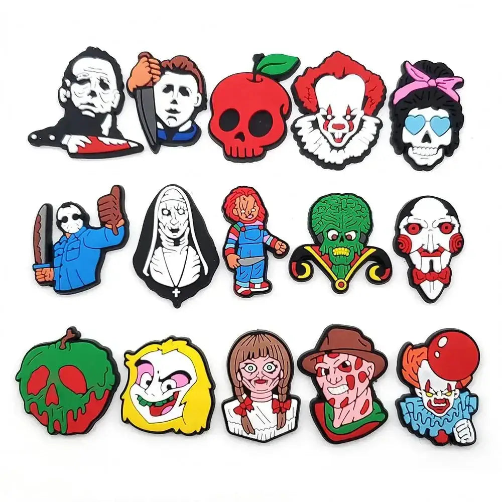 Horror Shoe Charms – Durable Vampire Shoe Buckle Decorations | Rubber Set Charms