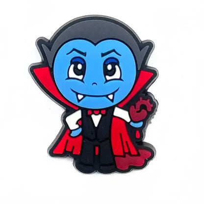 Horror Shoe Charms – Durable Vampire Shoe Buckle Decorations | Rubber Set F086-11 Charms