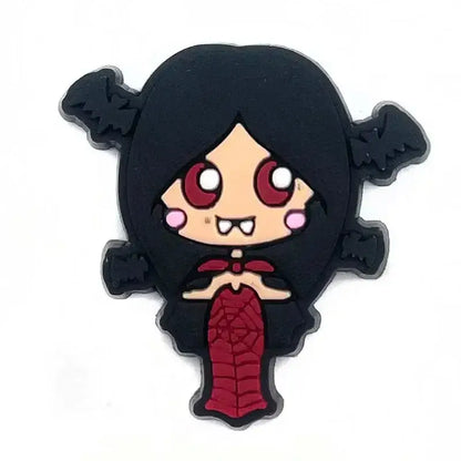 Horror Shoe Charms – Durable Vampire Shoe Buckle Decorations | Rubber Set F086-7 Charms