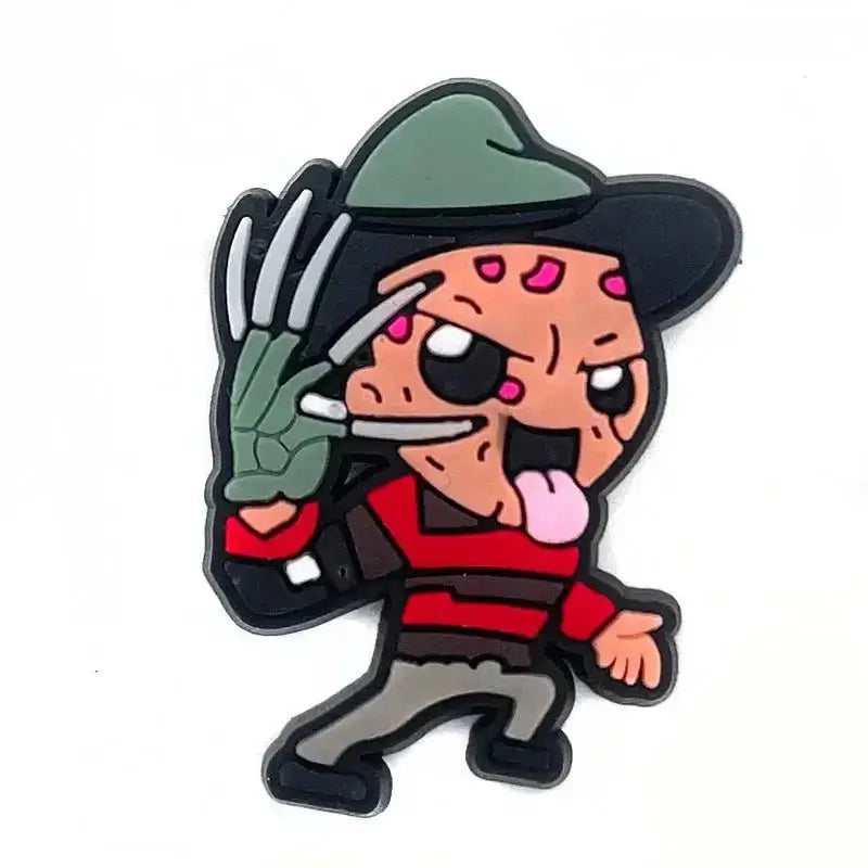 Horror Shoe Charms – Durable Vampire Shoe Buckle Decorations | Rubber Set F086-8 Charms