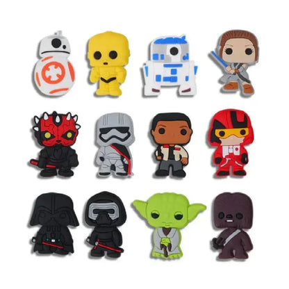 Star Wars Shoe Charms – Cartoon Sandal Clips & Secure Buckle Accessories 12pcs a set Charms