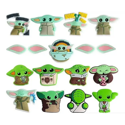 Star Wars Shoe Charms – Cartoon Sandal Clips & Secure Buckle Accessories 17pcs a set Charms