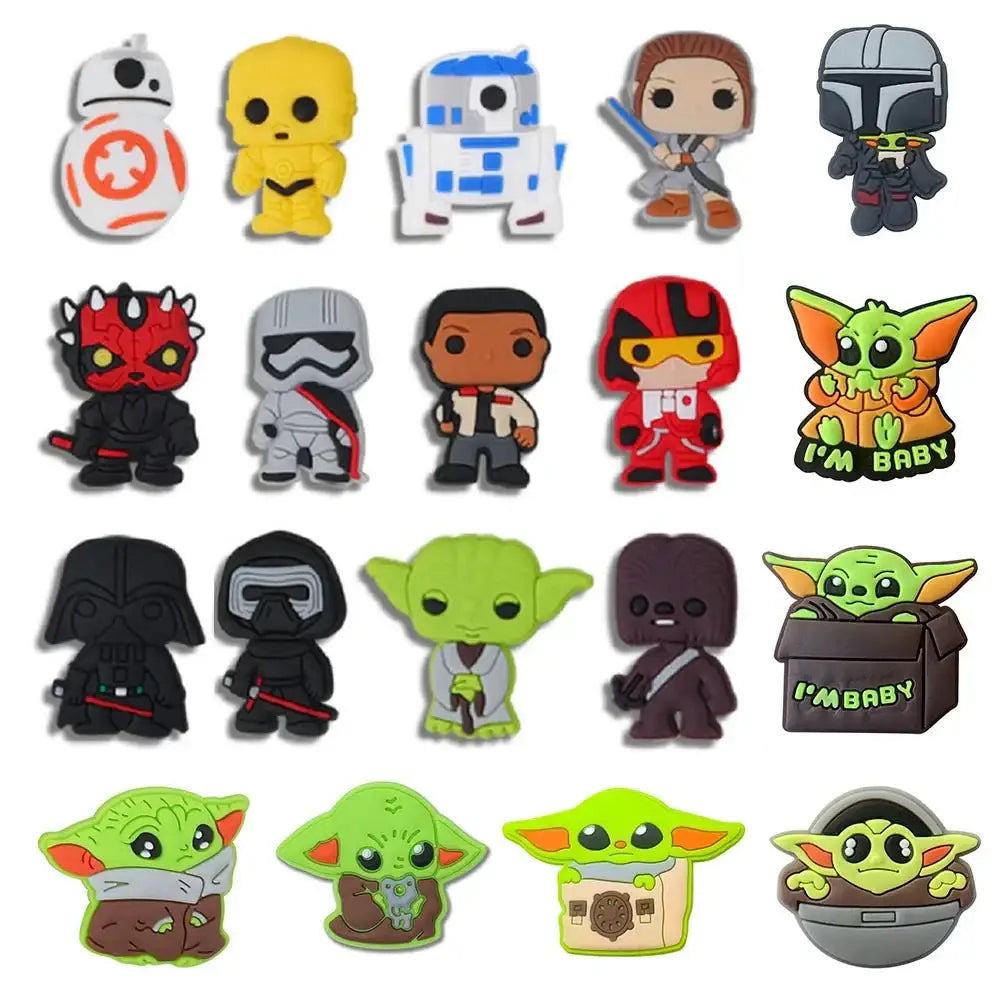 Star Wars Shoe Charms – Cartoon Sandal Clips & Secure Buckle Accessories 20pcs a set Charms