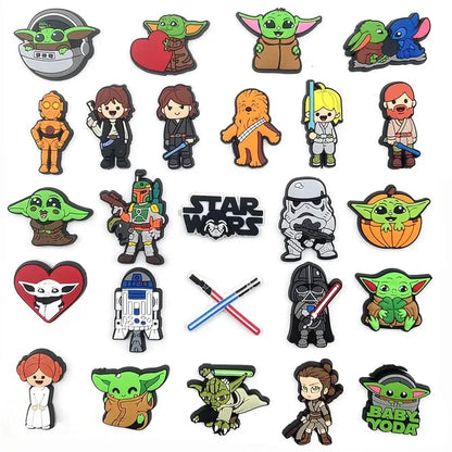 Star Wars Shoe Charms – Cartoon Sandal Clips & Secure Buckle Accessories 25pcs a set Charms