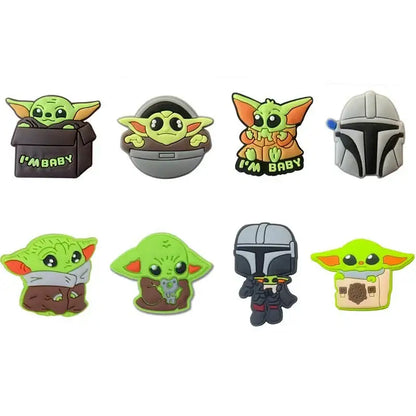 Star Wars Shoe Charms – Cartoon Sandal Clips & Secure Buckle Accessories 8pcs a set Charms